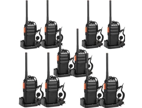 Rt24 Ttalkie Walkie Longa Distância, Recarga Com Auriculares, Pmr446 Sem Licença 16 Canais Ctcss/dcs Vox, Negócios Retevis (10 Pcs)