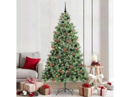 Vidaxl Árvore De Natal Artificial 300 Led Branco Quente Pvc E Metal