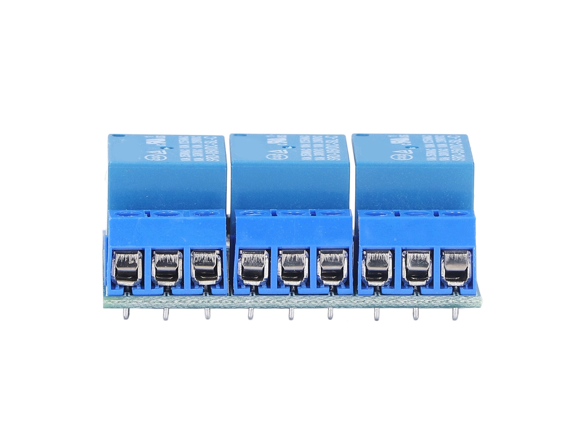 Módulo De Relé De 3 Canais Laxiscreed Com Optocoupler Isolado E Acionamento Por Nível Alto E Baixo