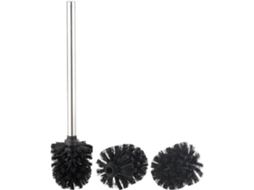 Escova Sanitária Escova Sanitária Com Cabo Em Aço Inoxidável E 3 Acessórios De Ø 7,5 Cm, Preta (ace Gokoco