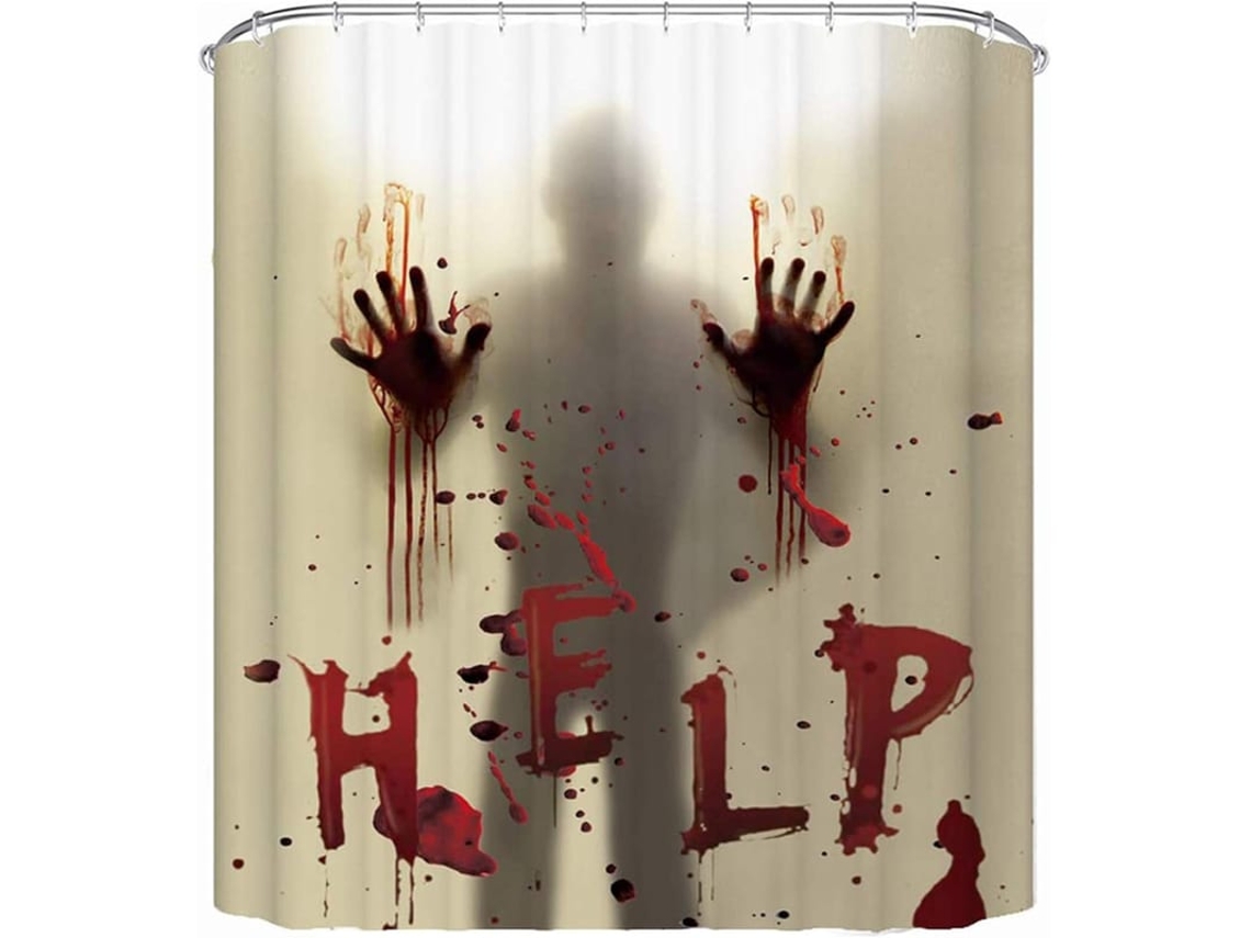 Liner De Cortina De Banho De Halloween 71x71 Polegadas Para Decoração Com Tela De Poliéster Impermeável