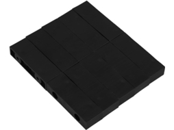 Conjunto De Travas Janelas Correr Baluue, 10 Peças, Plástico Preto, Dois Furos, Batente De 20mm, Suporte À Prova De