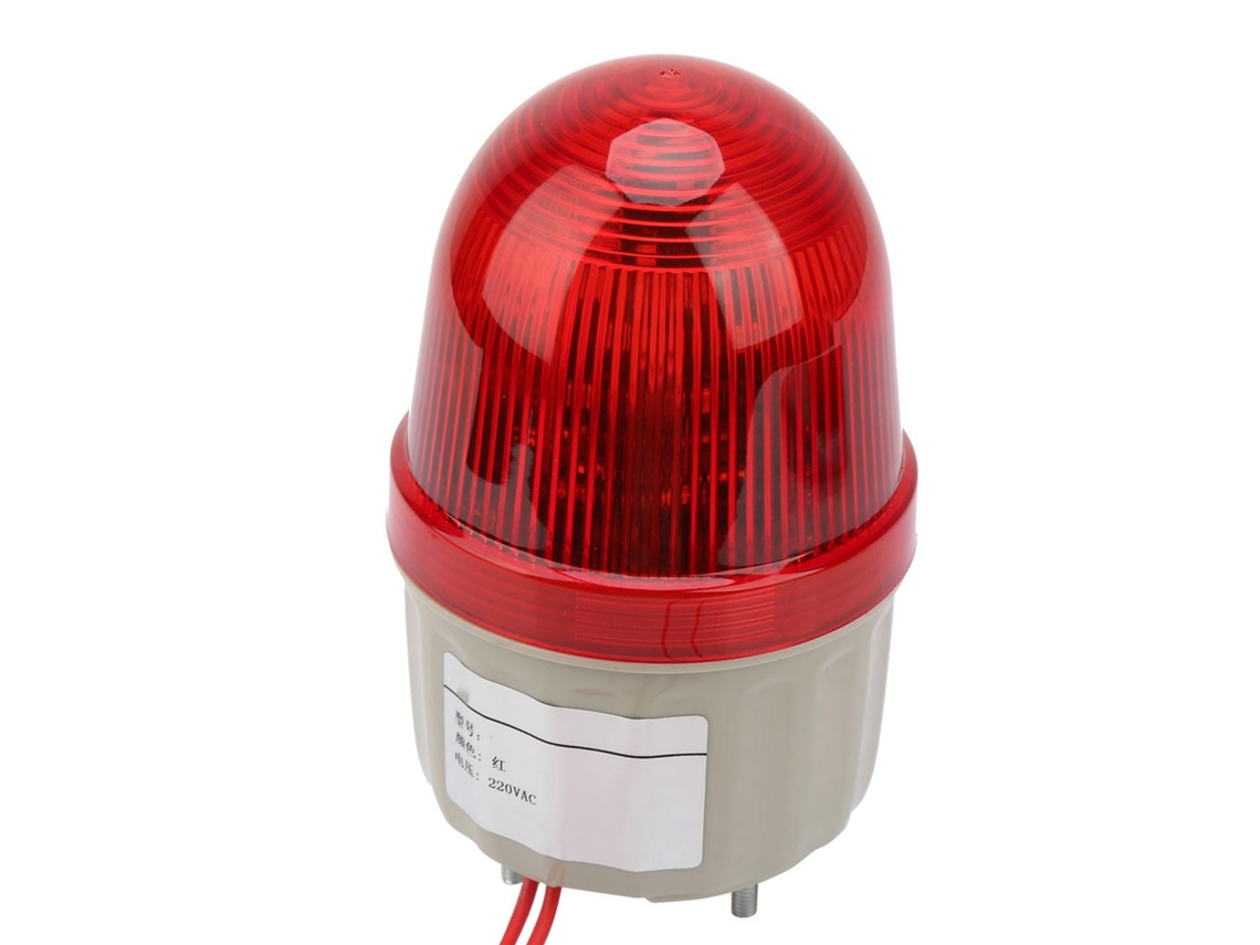 Luz de Alerta Estroboscópica 220vac Vermelha Led Fixação Parafuso
