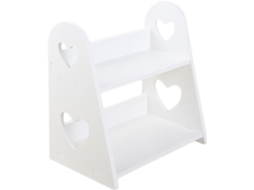 Organizador De Banheiro Em Formato Coração, Feito Em Pvc Branco Com Design Vazado, Fácil De Instalar