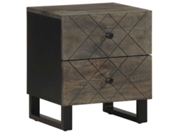 Bedside Cabinet, Bedside Cabinets Vidaxl Preto Madeira De Mangueira (n/a)