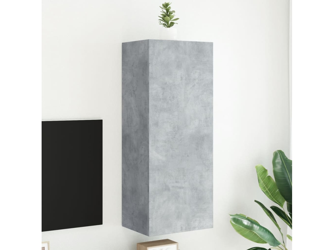 Vidaxl Móvel Parede Tv 40,5x30x102 Cm Derivados Madeira Cinza Cimento