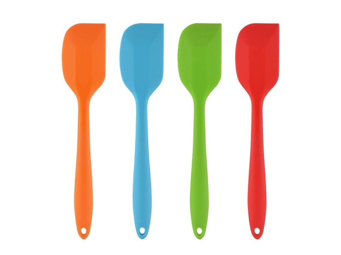 2026 espátula de Silicona Resistente Al Calor 500°f Set de 4 Con Acero Inoxidable Y Asa para Colgar Azul