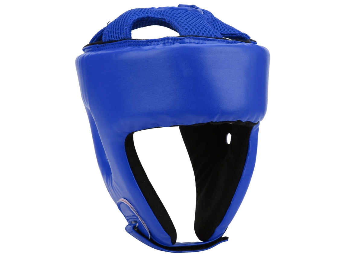 Rebe-casco De Boxeo De Cuero Pu Ajustable Para Sanda Y Kickboxing, Protección De Cabeza, Talla M, Azul