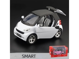 (branco) Miniatura De Carro Smart Em Escala 1:32 Com Efeitos Sonoros E Luminosos.