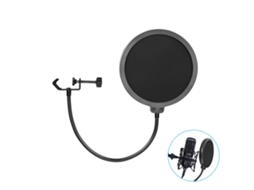 Ats filtro de Microfone com Escudo de Duas Camadas e Braço de Estabilização Clip Gooseneck Flexível 360°