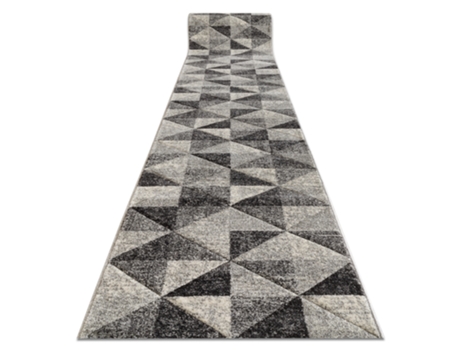 Passadeira Feel 5672/16811 Triângulos Cinzento/Antracite /Creme 70 cm