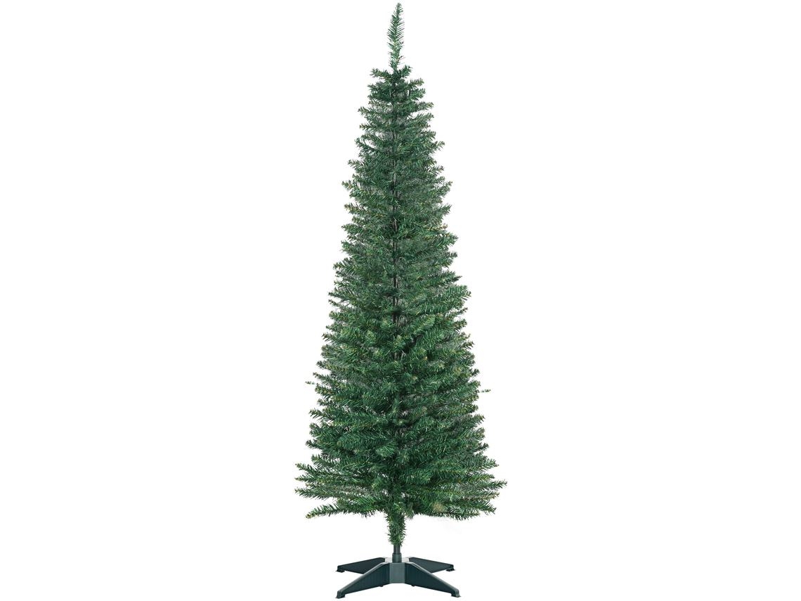 Árvore de Natal Metal, Pvc, Plástico Cor Verde Escuro Φ46x150cm Homcom