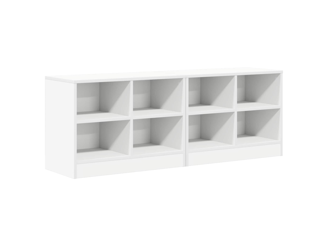 Conjunto 2 Armário De Cama Vidaxl Branco Derivados De Madeira (66 X 33 X 48 Cm)