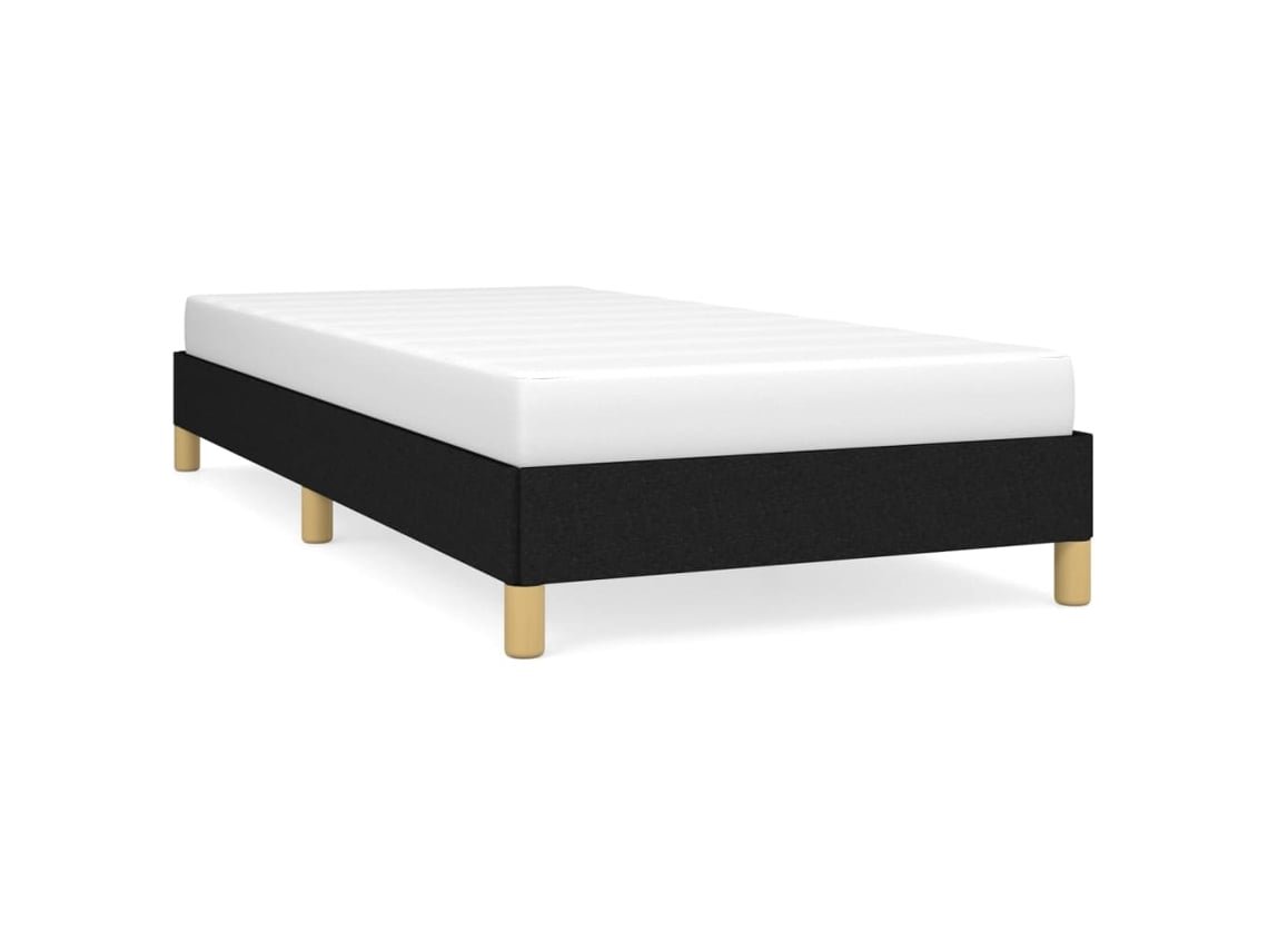 Estrutura de Cama Sem Colchão 90x190 Cm Tecido Preto MAISON EXCLUSIVE
