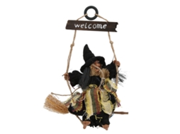 Mali Halloween Decoration Pingente de Bruxa Propriedade Assombrada Porta Jardim Pendurado Bruxa com Chapéu Redo