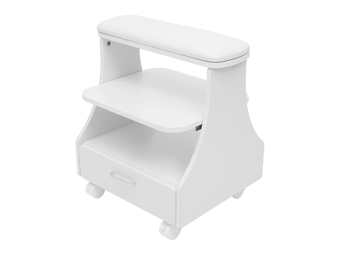 Carrinho De Salão, Construção Robusta, Mobilidade Eficiente, Branco