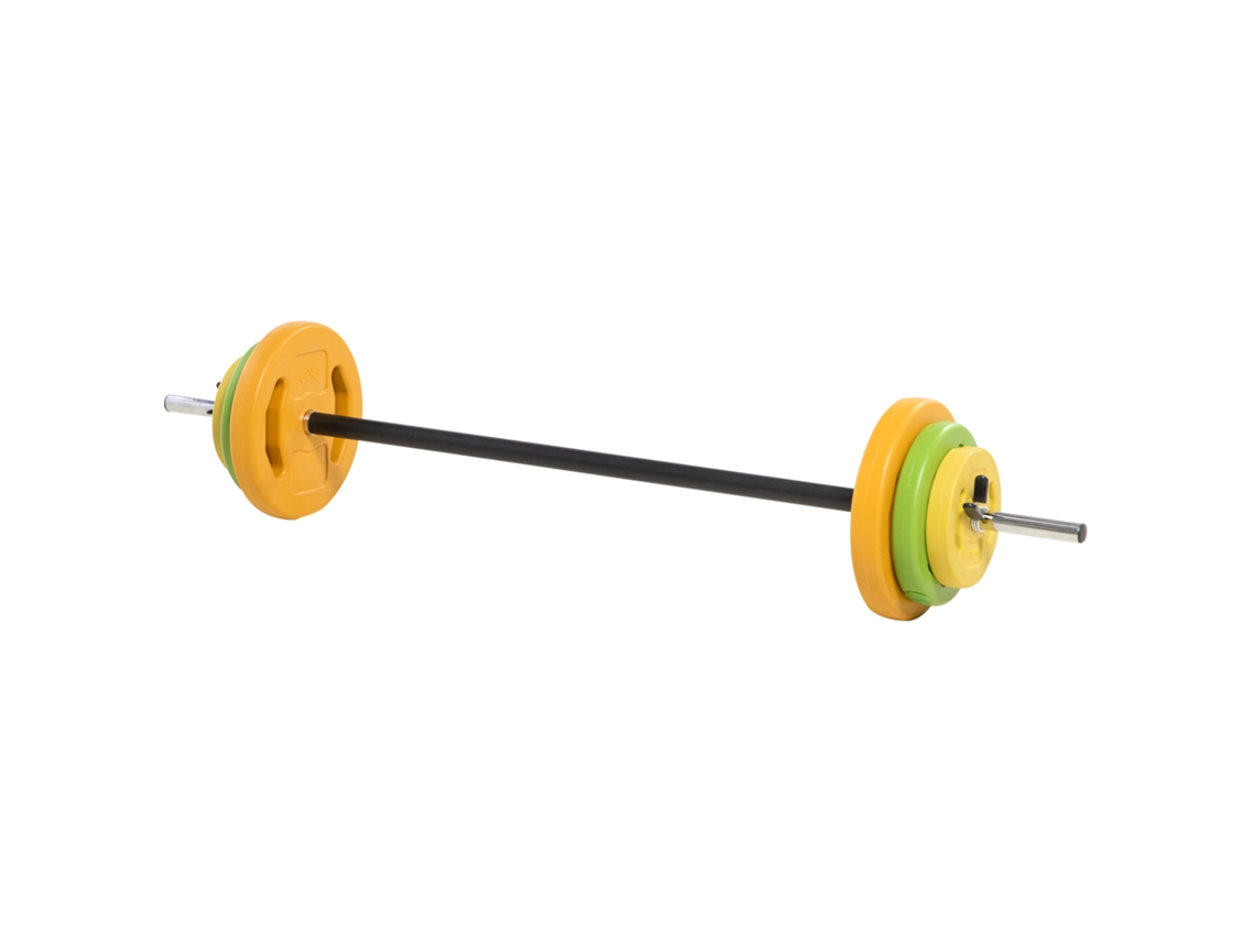 Conjunto de Halteres de Ferro Fundido 20kg S/MARCA (com tubo de conexão, alça antiderrapante)