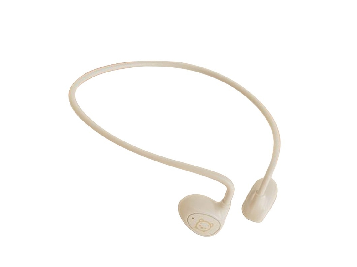 Auriculares Bluetooth Sem Fio com Condução de Ar Ouvido Aberto Estéreo Leve Bege Pooh