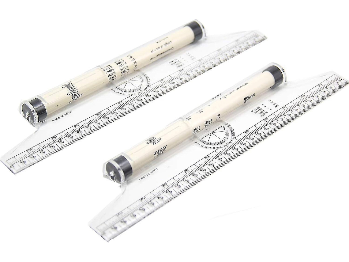 Regra de medição plástica, 30cm, pack de 2 | S/MARCA