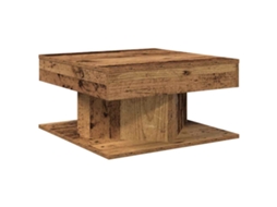 Mesa de Centro MAISON EXCLUSIVE em Derivados de Madeira Madeira Velha (55x55x30 cm)