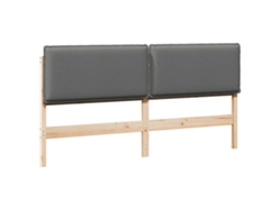 Cabeceira Estofada com Cabeceira Cinza Natural e Claro 180 cm MAISON EXCLUSIVE