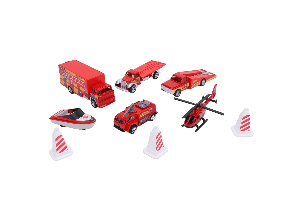 Primerox conjunto de Brinquedo de Carro de Bombeiro 6pcs Liga Caminhão Bombeiro Presente para Crianças