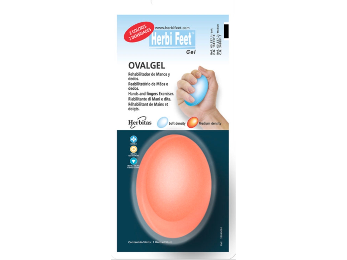 Herbi Feet Gel macio oval Reabilitação da mão