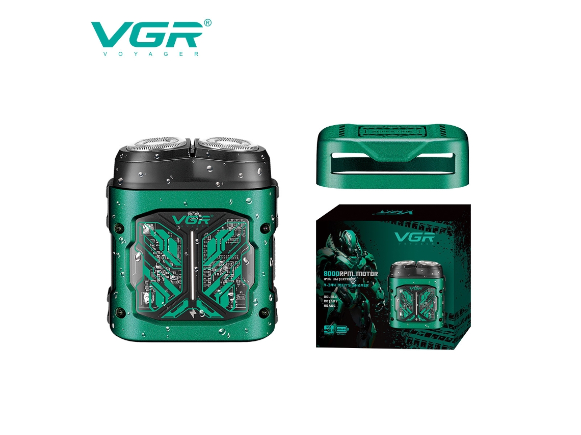 Mini Barbeador, Portátil, Lavável, com Cabeça Dupla, Barbeador Elétrico Recarregável MDUG (verde)