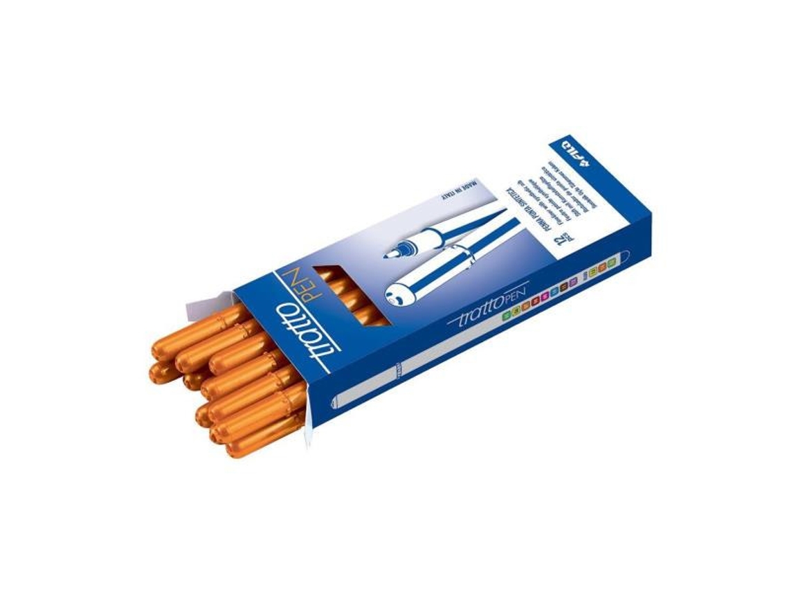 Caneta Marcador Laranja TRATTO 12 Peças