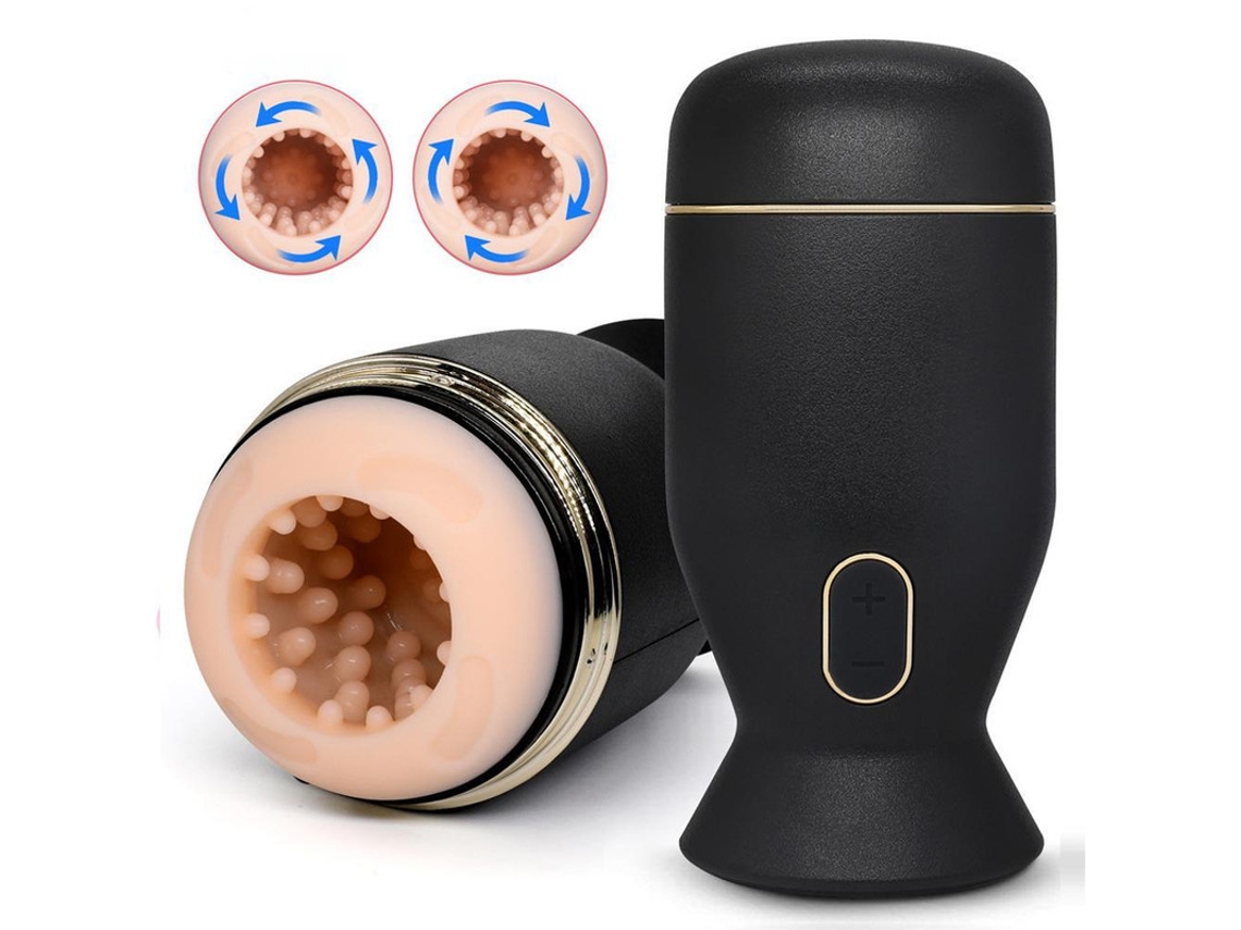 Masturbador Masculino De Rotao Automtica, Copo De Masturbao Para Treinador De Glande (preto)