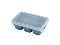 Nova Line bandejas de Cubos de Gelo de Silicone com Tampa Reutilizáveis Anti vazamento Liberação Fácil 6 Moldes Azul