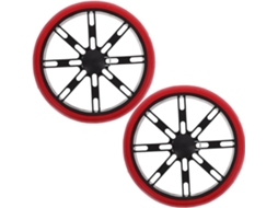 Rodas Vermelhas Para Carrinho De Compras, 2 Peças, Abs Pu