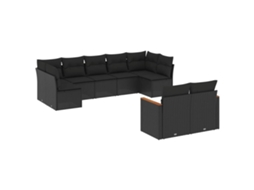 Garden Sofa Set, Garden Sofa Sets Vidaxl Preto Rattan / Vime (n/a)