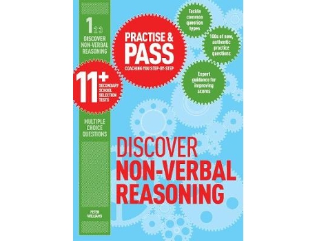 Livro practise & pass 11+ level one: discover non-verbal reasoning de peter williams (inglês)