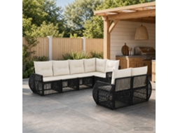 Vidaxl Conjunto De Sofá De Jardim 7 Unid. 7-número De Lugares
