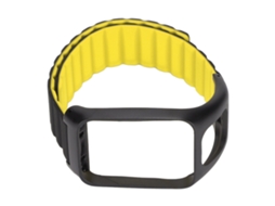 Mali cinto de Relógio Magnético de Silicone Ajustável para Tomtom Runner 2 Preto Amarelo