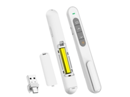 Caneta De Apresentação Sem Fios Com Laser Vermelho, Dupla Interface Usb E Type-c, Controlo De Slides Para Aulas E Reuniões