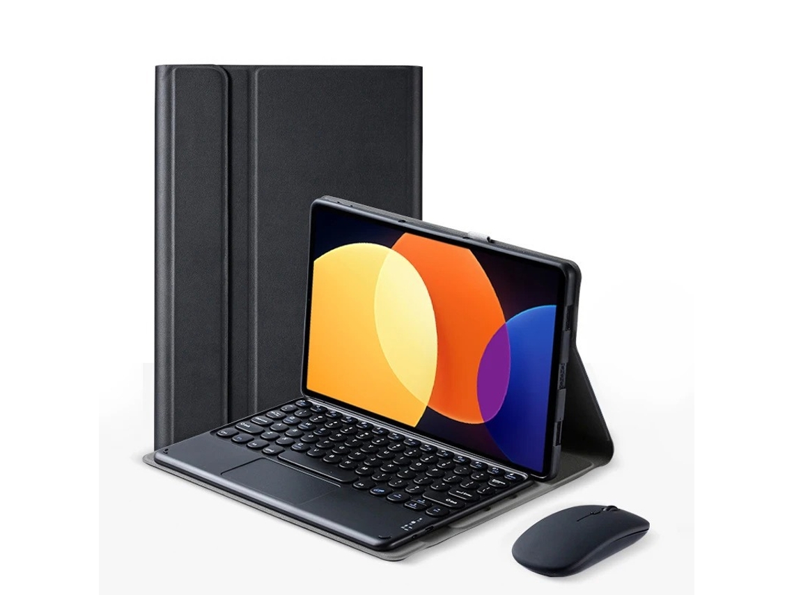 Capa Teclado Panoona Para Redmi Pad Se De 11 Polegadas ,com Teclado Touchscreen E Rato Bluetooth Preto