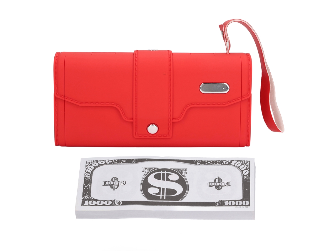 Ats carteira Que Spraya Dinero Brinquedo de Longo Alcance para Reduzir o Estresse, Bolsa de Dinheiro Falso para Filmes e Bodas Vermelhas