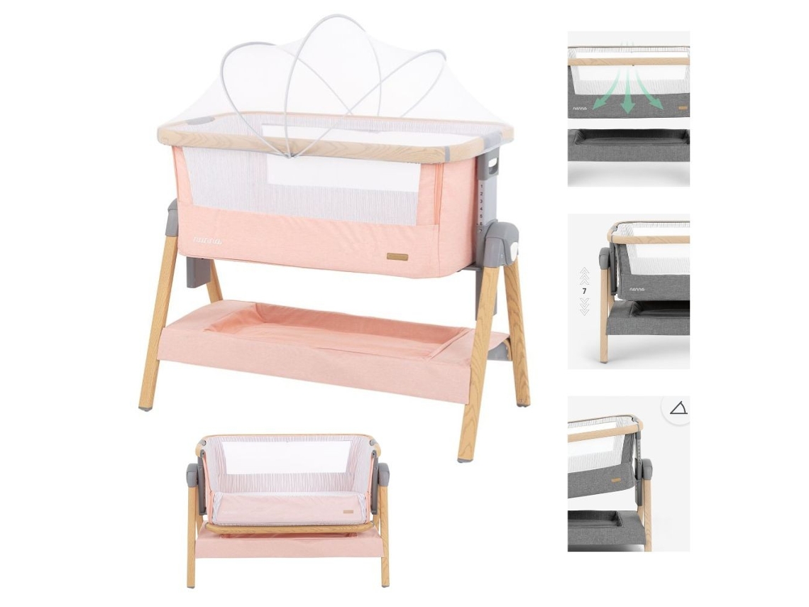 Berço Co Sleeping Nanna Pink Da Kikkaboo