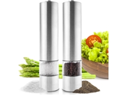 Conjunto De Moedor De Sal E Pimenta, Conjunto Com 2 Moinhos Elétricos Aquaforge