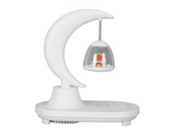 Lâmpada de Noite com Carregamento Sem Fio, Alto falante Bluetooth e Luz Led Rgb Touch Switch