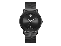 Relógio de Quartzo Masculino MDUG (preto Pulseira de Malha)