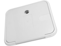 Fechadura Elétrica Para Porta De Camping - Abs Branco Com Parafusos, Resistente E Elegante.