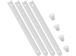 Conjunto De 4 Corrediças Gaveta Plástico Branco, Para Armários De Cozinha, Fácil Instalação, Alta Resistência