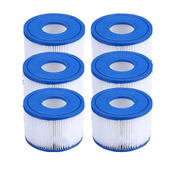6 Peças, Cartucho de Filtro de Reposição, Compatível com Intex, Purespa, 29001e 11692 Tipo S1, para Spa AQUAFORGE