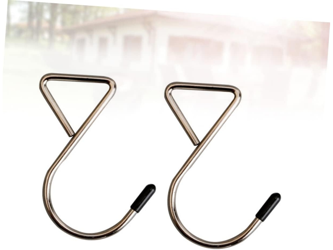 Conjunto De 10 Ganchos Triangulares De Metal Prateado