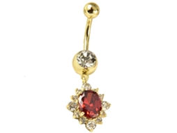 Anel De Umbigo Com Zircão E Strass Moda Feminina