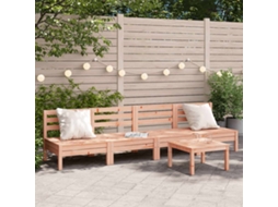 Vidaxl Sofás S/ Apoios Braços P/ Jardim 4pcs Madeira De Douglas Maciça