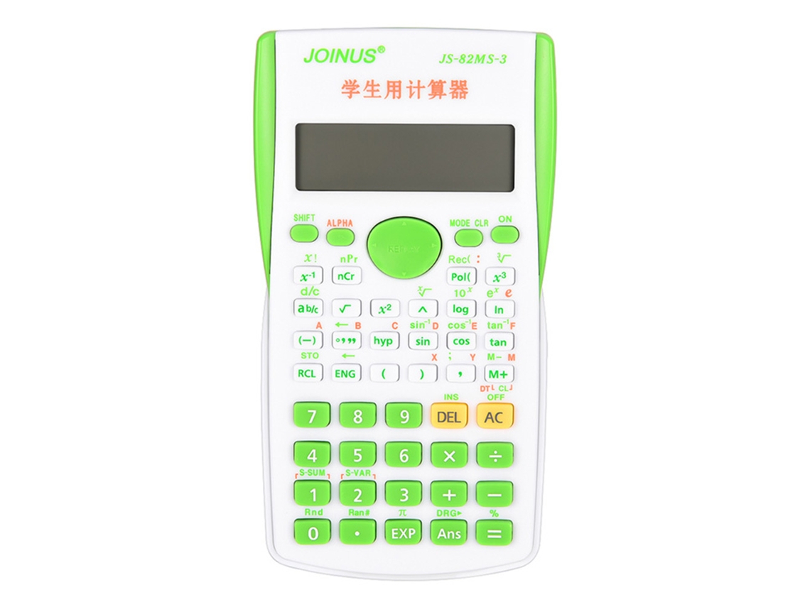 Calculadora Científica Estudantes Ensino Médio Fundamental Verde Bateria